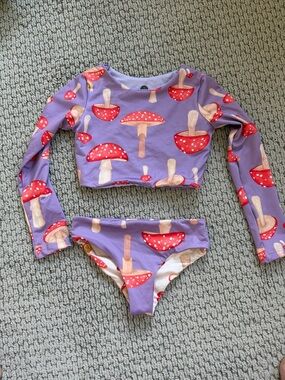 NWOT Pepita & Me HONGOS MORADO - SUN LONGSLEEVE BIKINI Sz 6